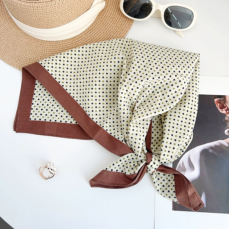 Cotton Polka Dot Square Scarf view 3