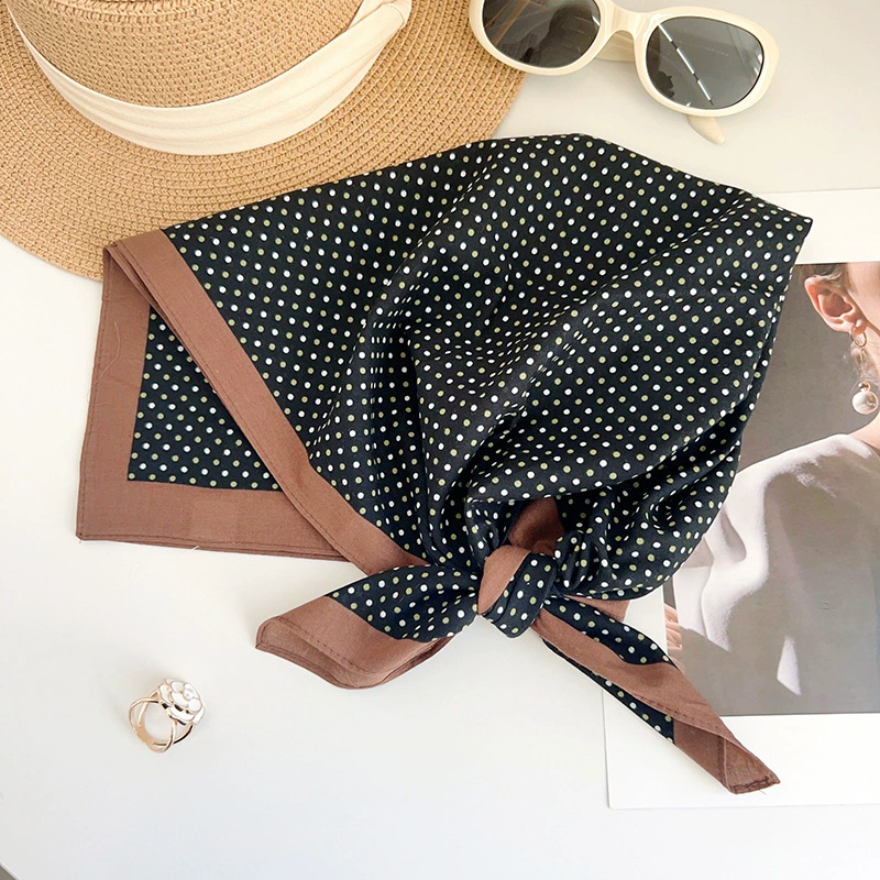 Cotton Polka Dot Square Scarf view 4