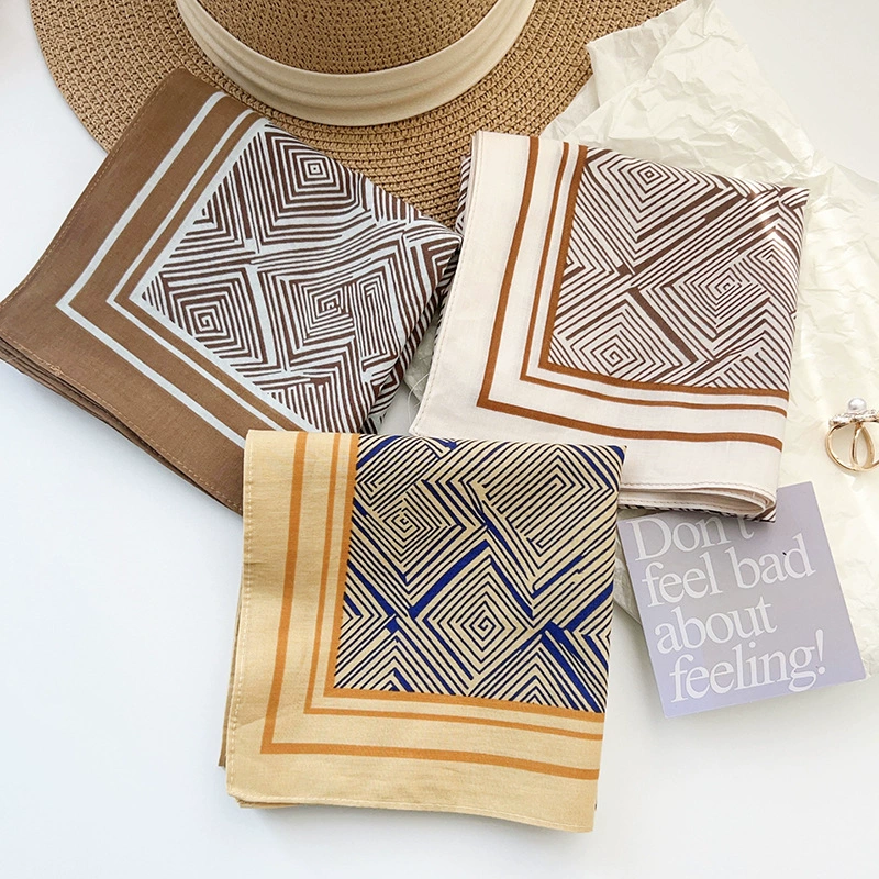 Cotton Print Square Scarf