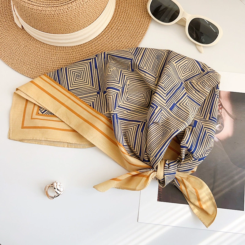 Cotton Print Square Scarf view 4