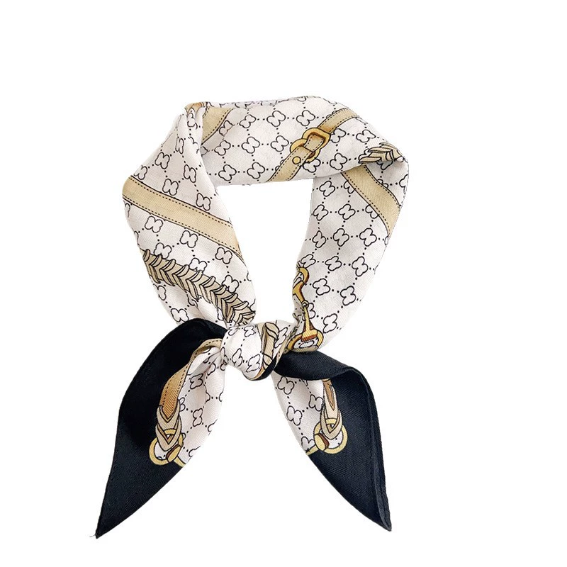 Chain Print Polyester Square Scarf view 5