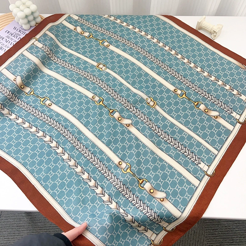 Chain Print Polyester Square Scarf view 6