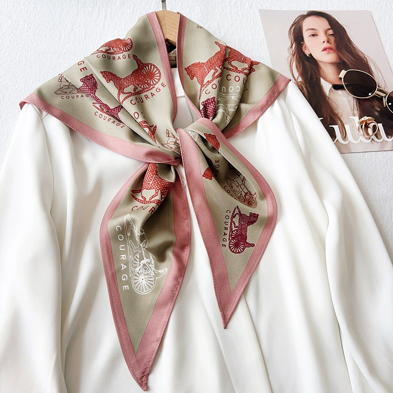 Carriage Print Triangle Scarf view 3