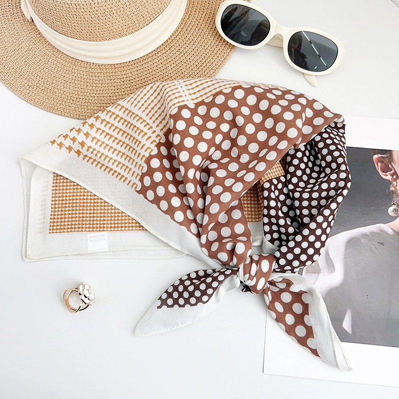 Cotton Polka Dot Square Scarf view 2
