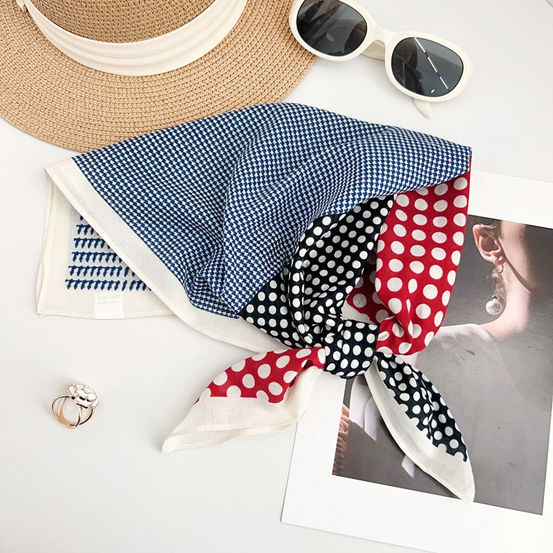 Cotton Polka Dot Square Scarf view 3
