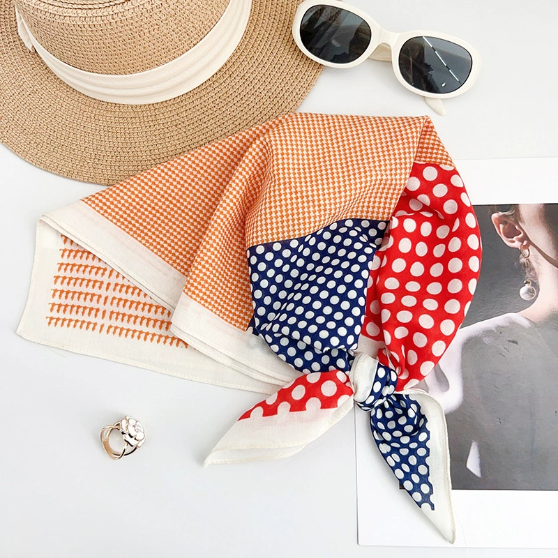 Cotton Polka Dot Square Scarf view 4