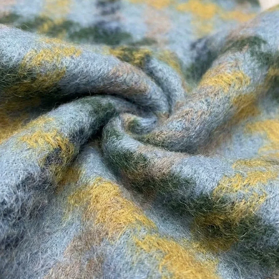 Wool Blend Plaid Shawl Scarf view 4