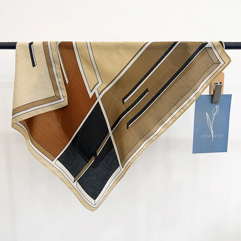 Polyester Color Block Square Scarf view 2