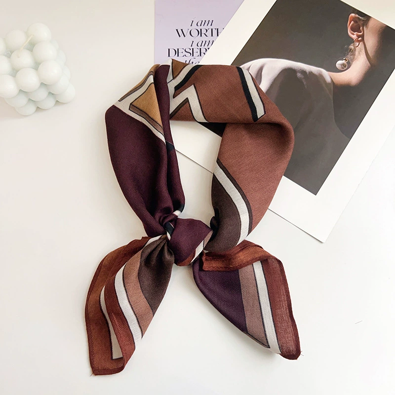 Polyester Color Block Square Scarf view 3