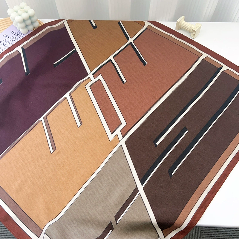Polyester Color Block Square Scarf view 6