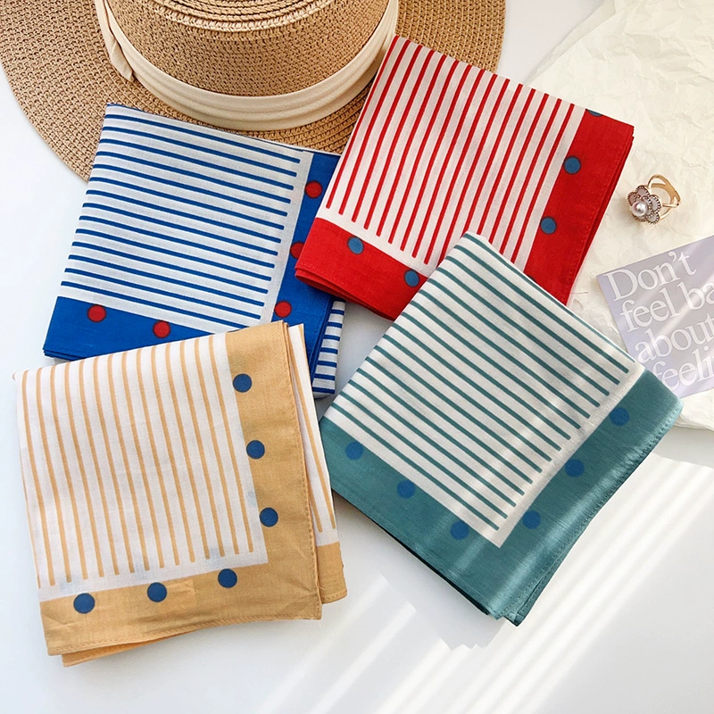 Cotton Polka Dot Square Scarf