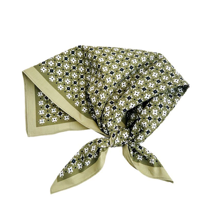 Cotton Floral Print Square Scarf view 5