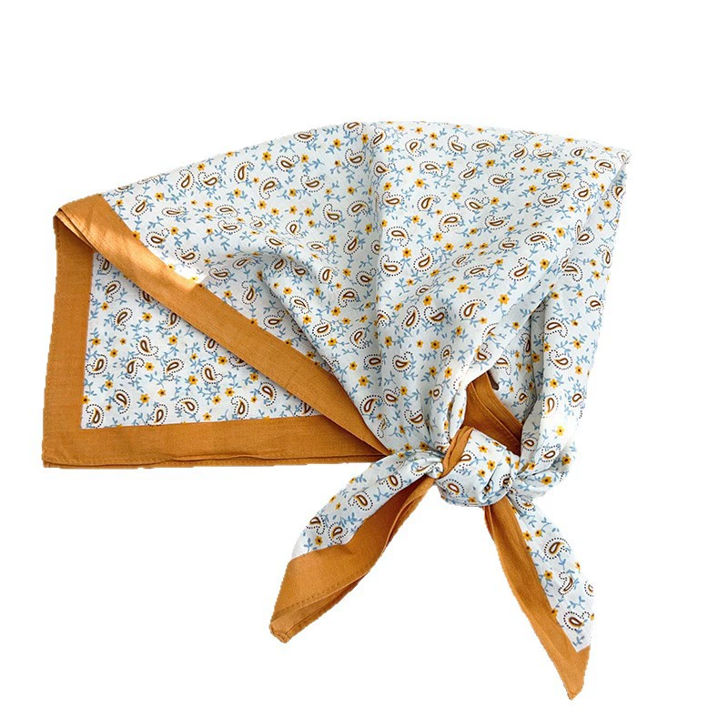 Cotton Floral Paisley Square Scarf view 5
