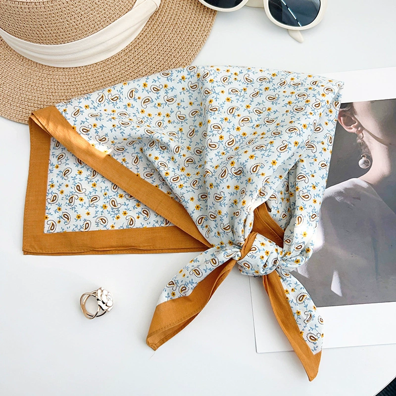 Cotton Floral Paisley Square Scarf view 6