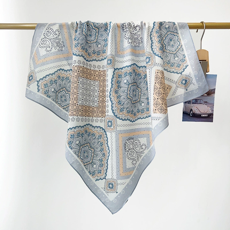 Cotton Paisley Print Square Scarf view 6