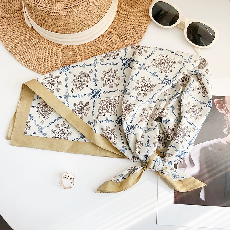 Cotton Print Square Scarf view 3