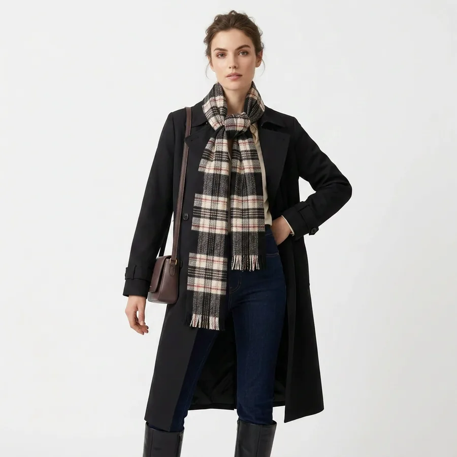 Polyester Fringed Scarf