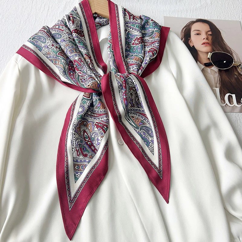 Paisley Print Triangle Scarf view 2