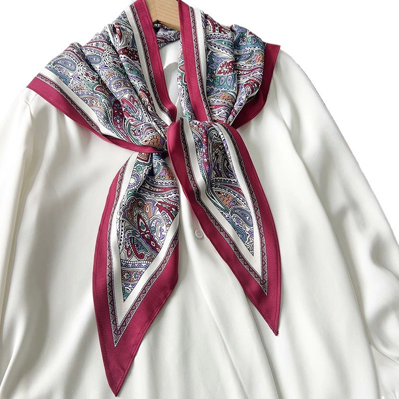 Paisley Print Triangle Scarf view 5