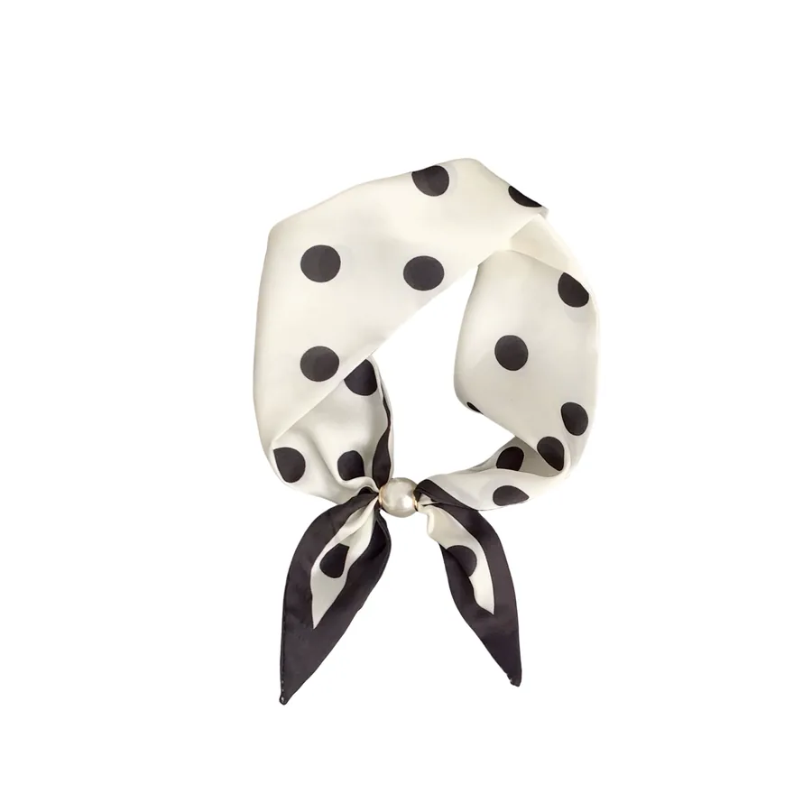Foulard de cou à pois et perles view 5