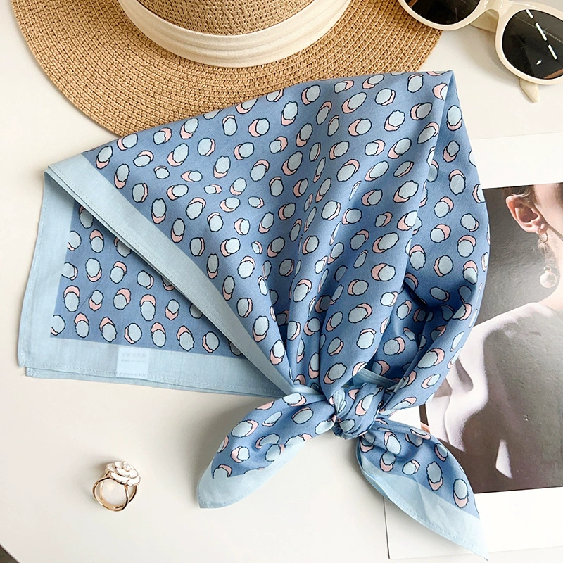 Cotton Polka Dot Square Scarf