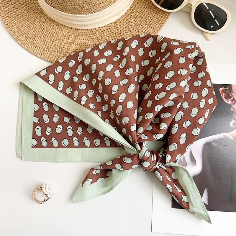 Cotton Polka Dot Square Scarf view 3