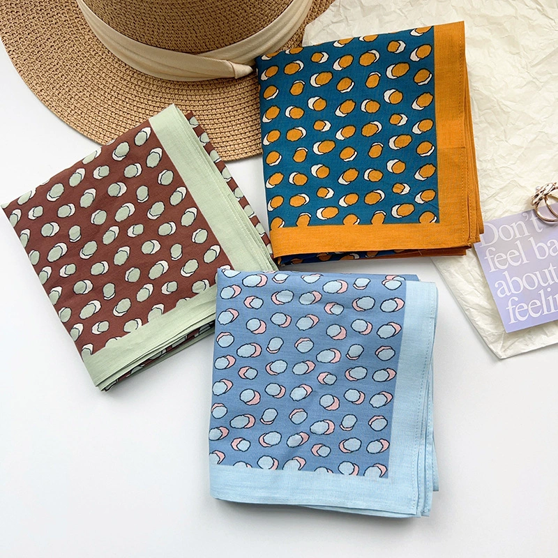 Cotton Polka Dot Square Scarf view 4