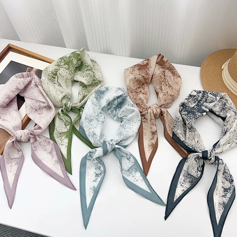 Cotton Ink Print Diamond Scarf