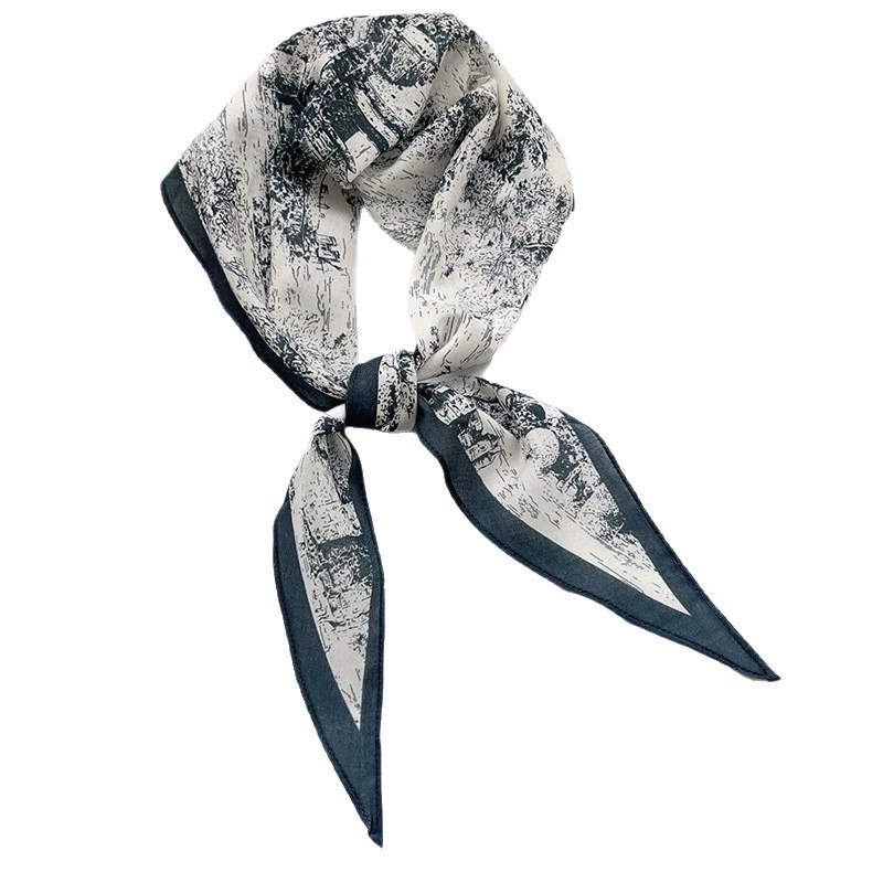 Cotton Ink Print Diamond Scarf view 5