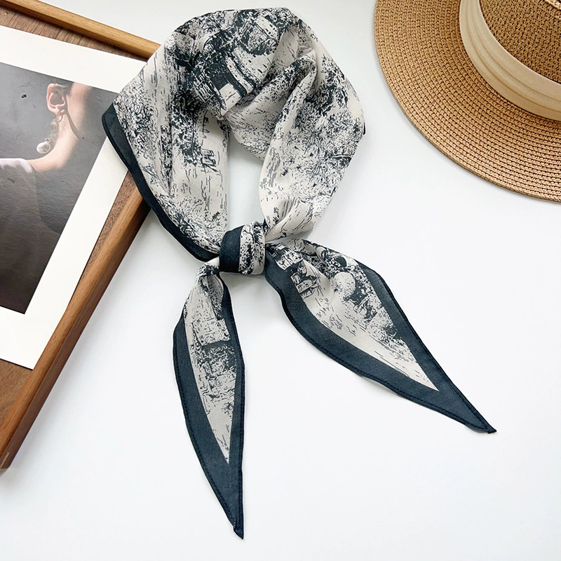 Cotton Ink Print Diamond Scarf view 6