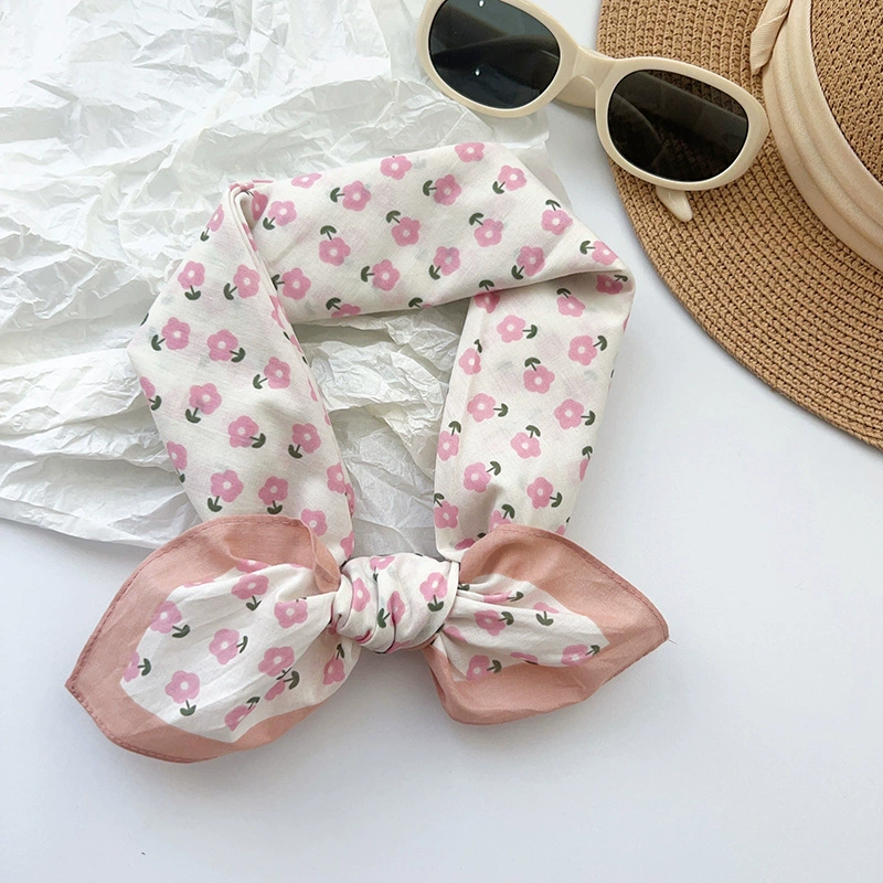 Cotton Floral Print Square Scarf view 8