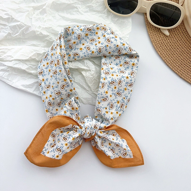 Cotton Floral Print Square Scarf view 11