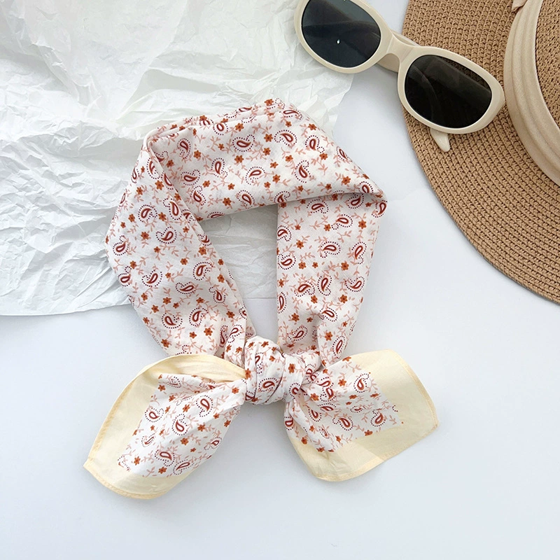 Cotton Floral Print Square Scarf view 12