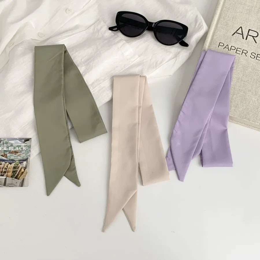 Solid Silk Head Scarf