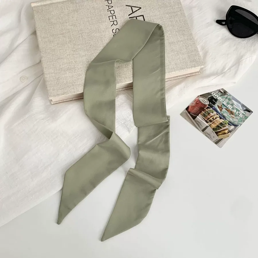 Solid Silk Head Scarf view 6