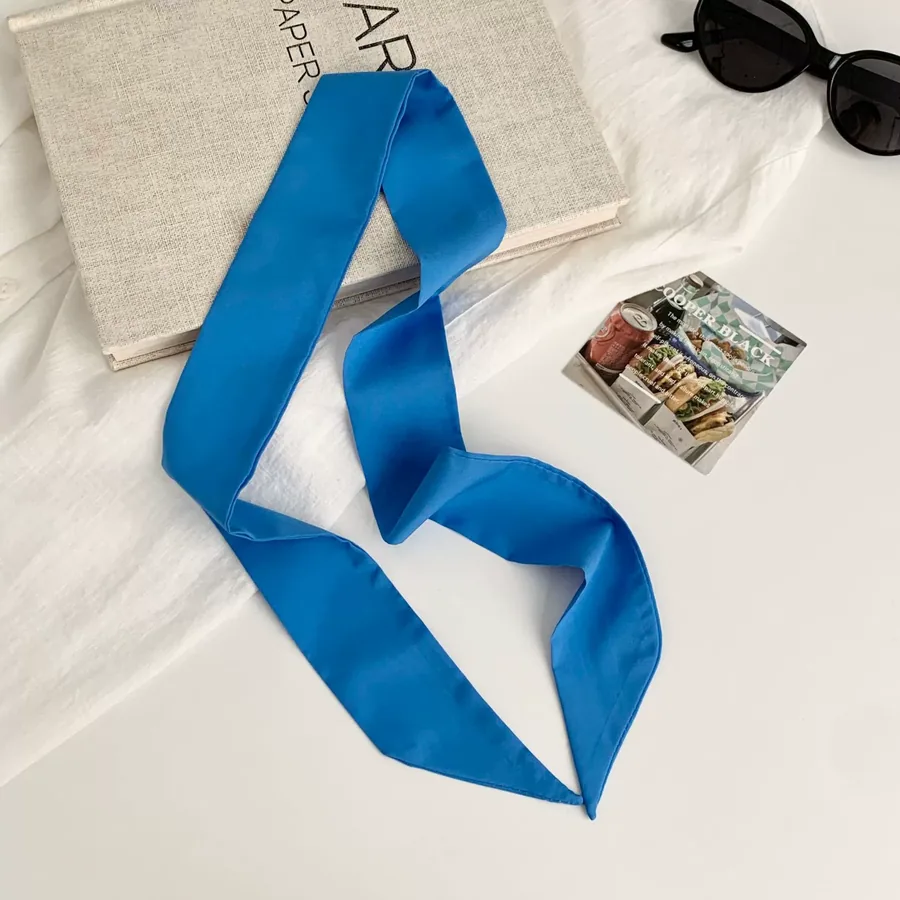 Solid Silk Head Scarf view 7