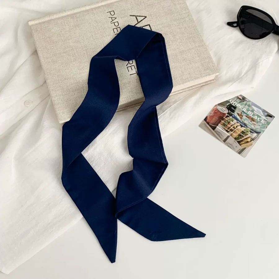 Solid Silk Head Scarf view 8