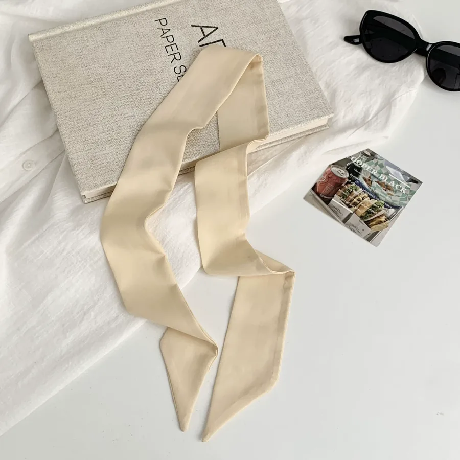Solid Silk Head Scarf view 10