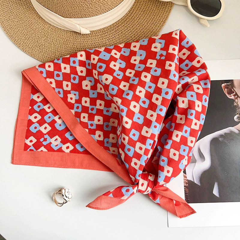 Cotton Plaid Square Scarf view 3
