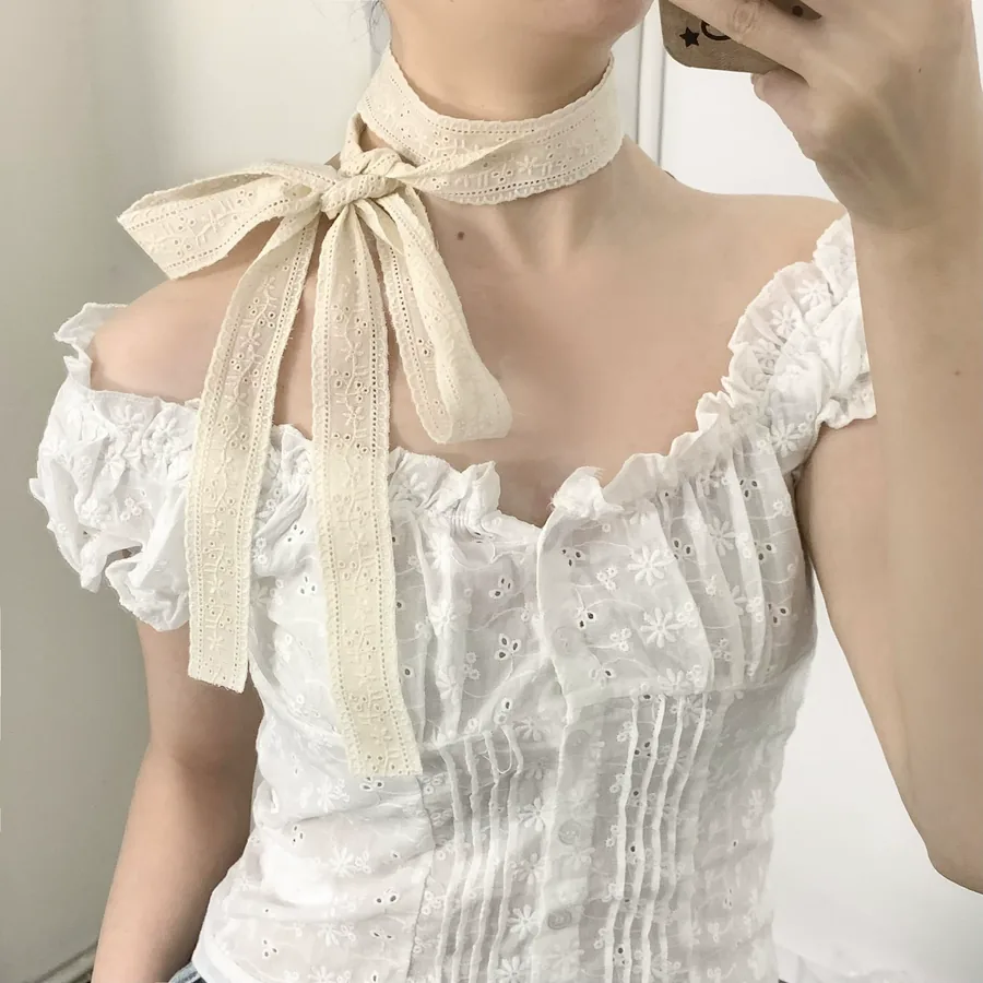 Lace Silk Twilly Scarf view 2
