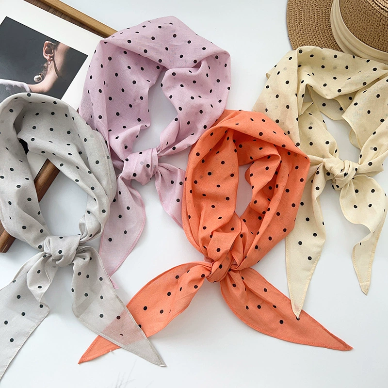 Cotton Polka Dot Long Scarf