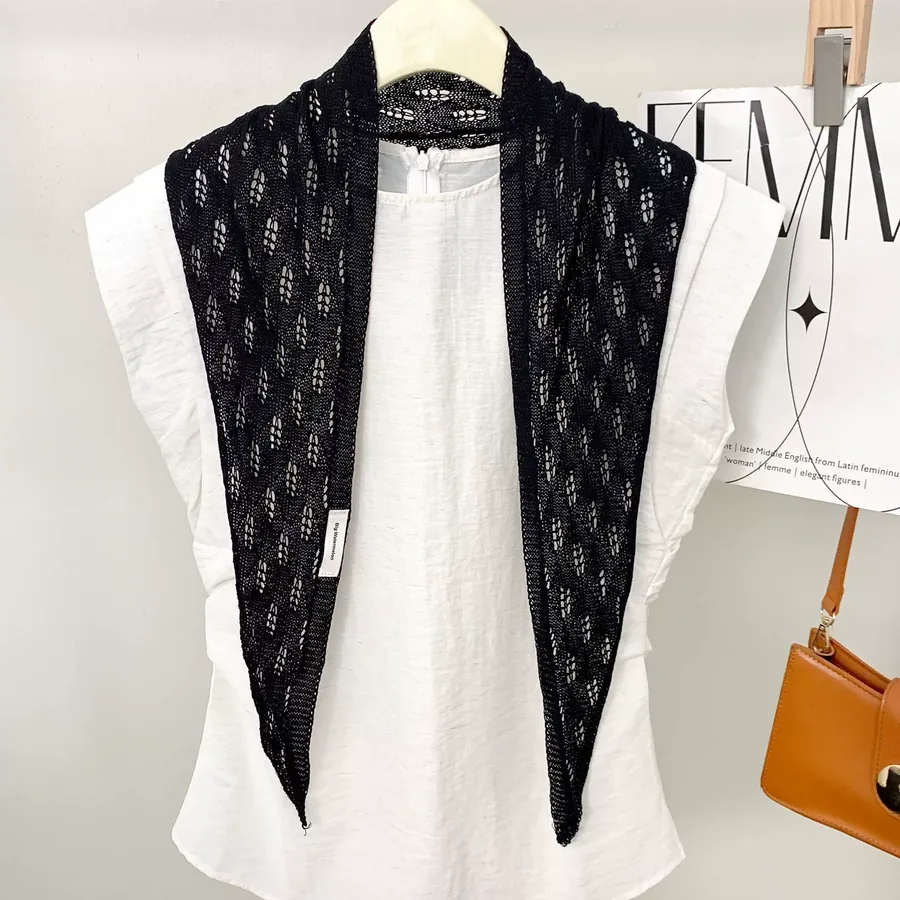 Knitted Lace Wrap view 8