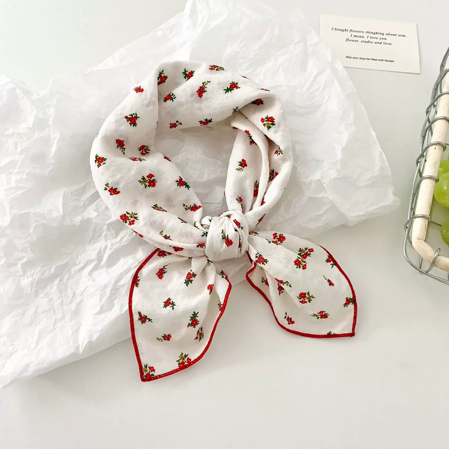 Cotton Floral Square Scarf view 7