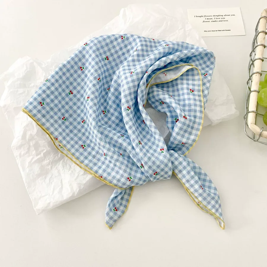 Cotton Floral Square Scarf view 9