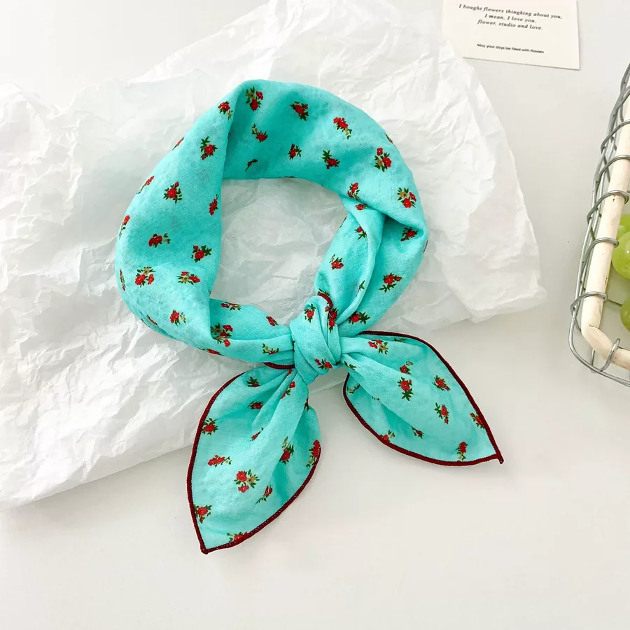 Cotton Floral Square Scarf view 12