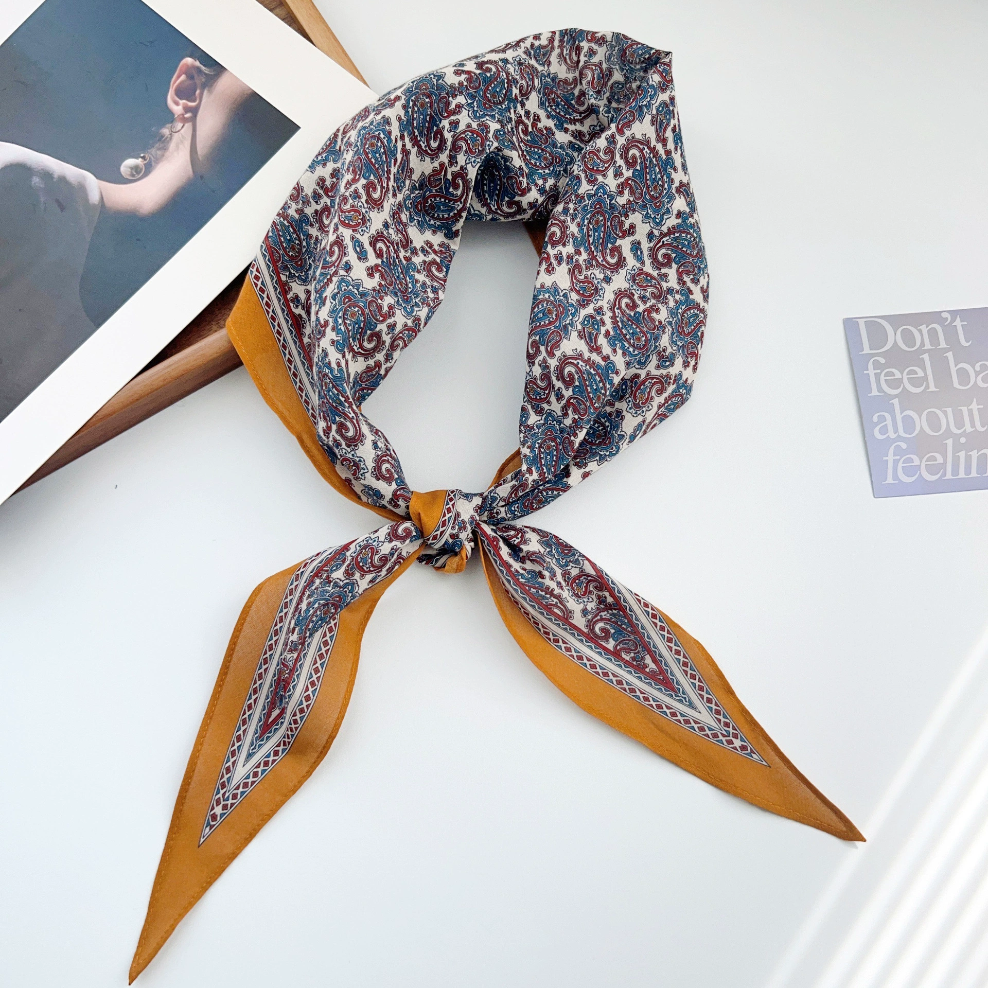 Cotton Paisley Long Scarf view 2
