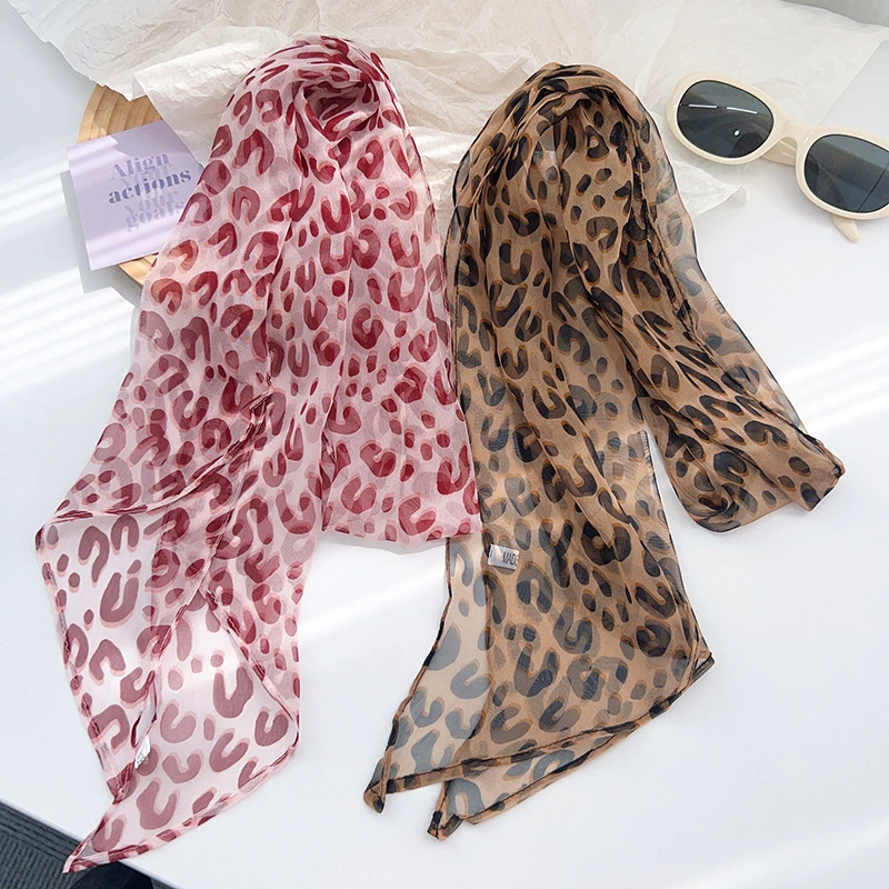 Leopard Print Long Scarf
