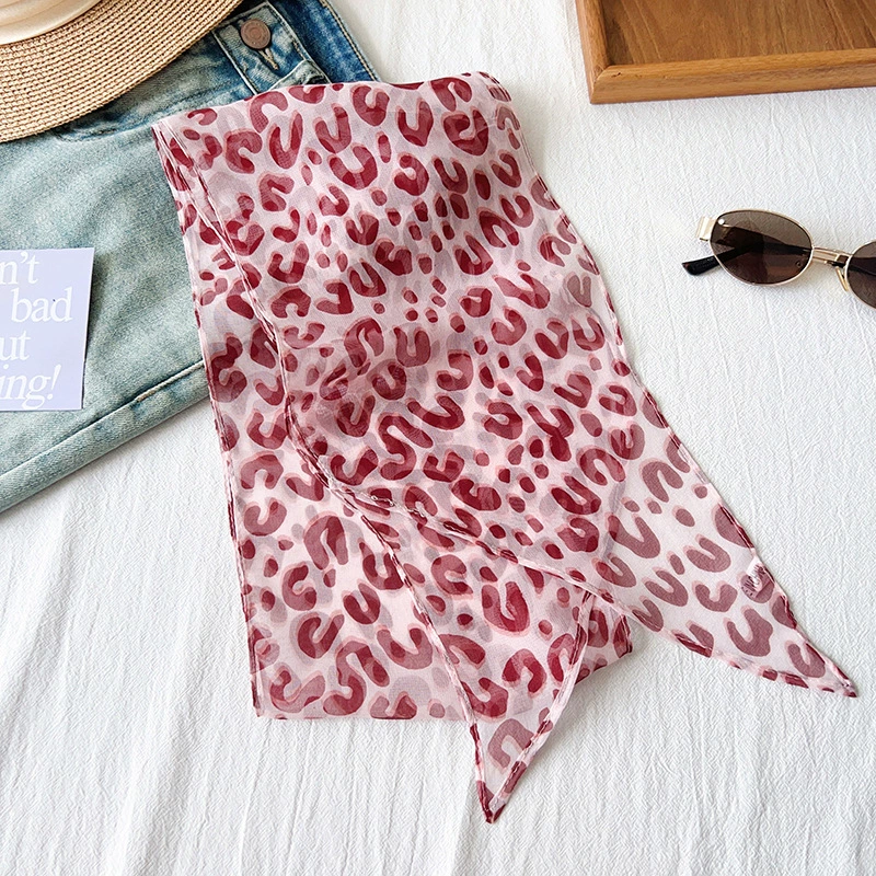 Leopard Print Long Scarf view 3