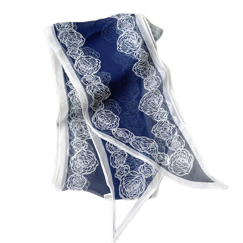Camellia Chiffon Long Scarf view 5
