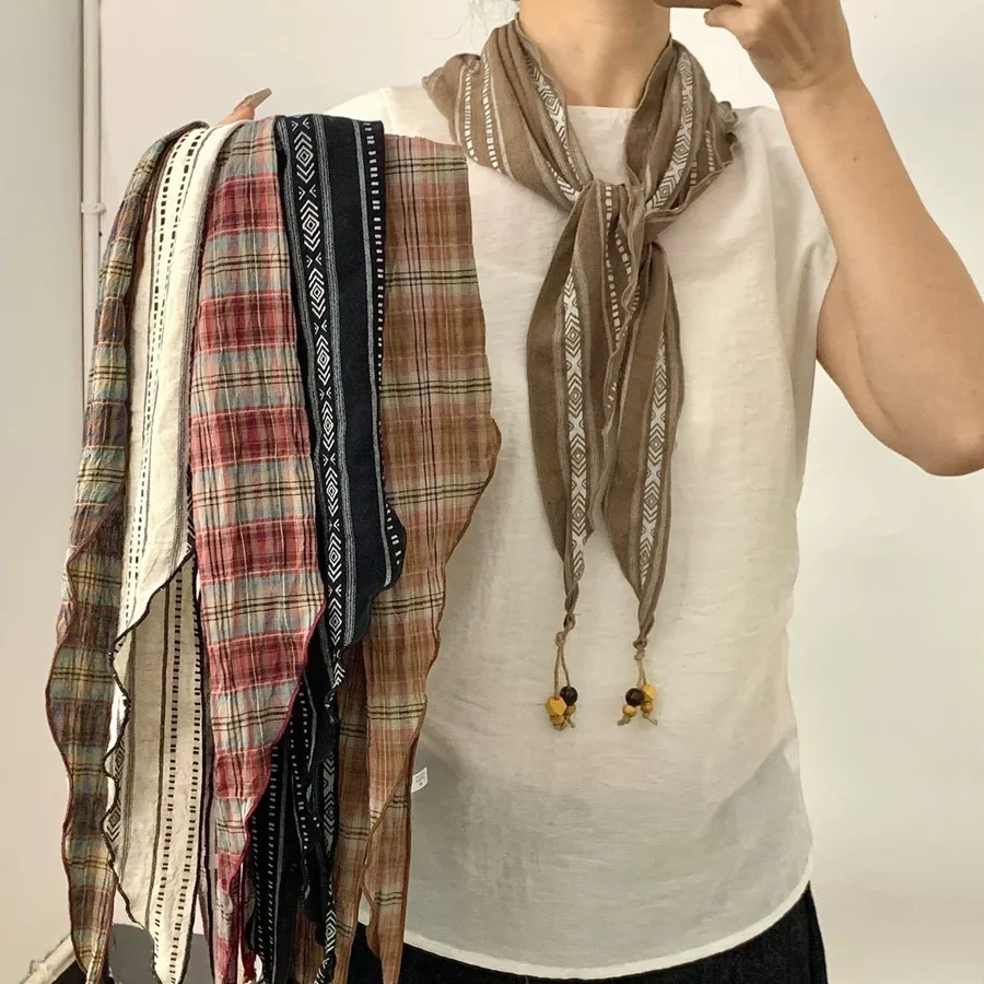 Bohemian Stripe Triangle Scarf